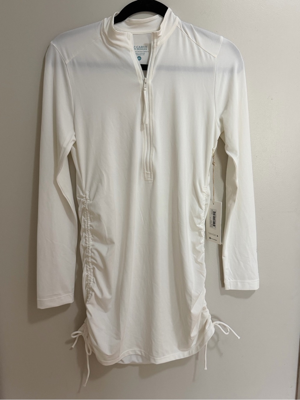 Carve Designs Cody Sun Dress Cloud White XS Rashguard Coverup UPF 50+ NWT - Picture 4 of 13